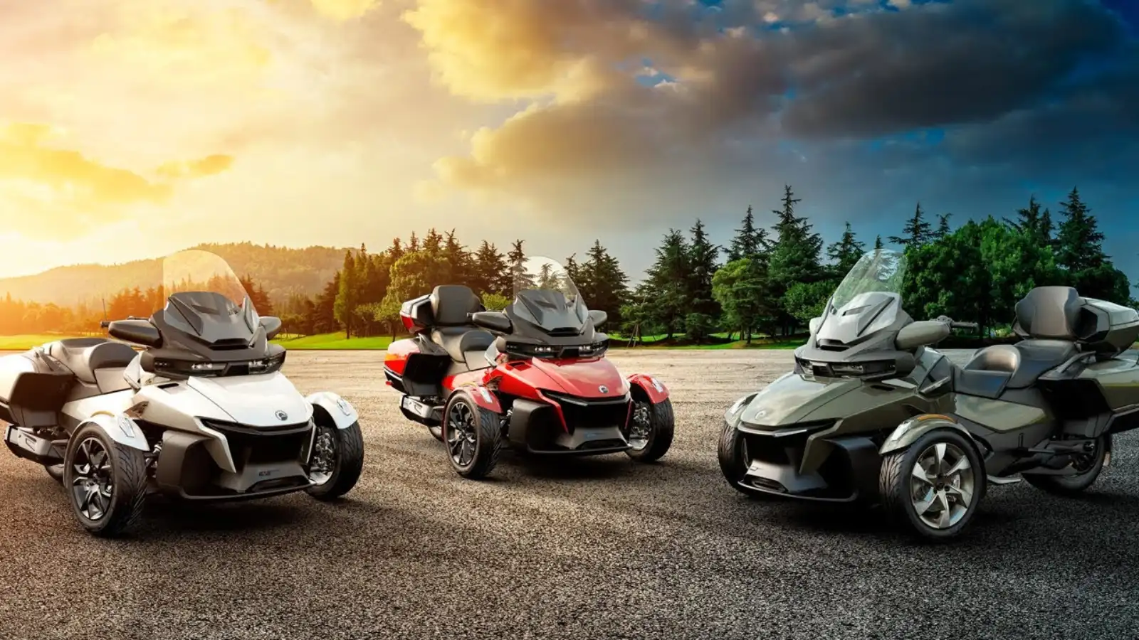 Can-Am Spyder three-wheel motorcycle for unique touring adventures in New Zealand